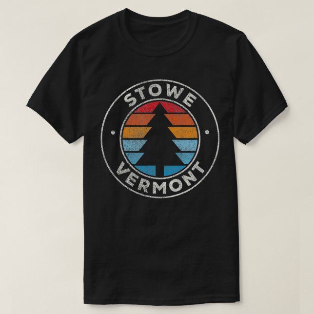 Camiseta Stowe Vermont VT Vintage Graphic Retro 70s (Frente do Design)