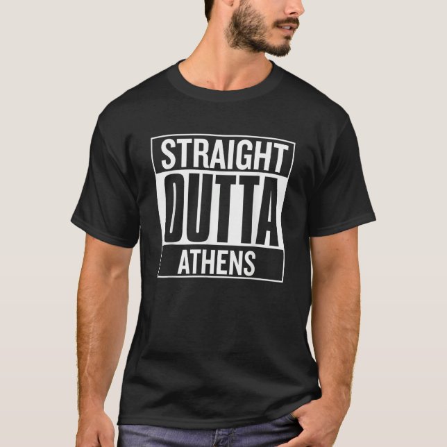 Camiseta Straight Outta Athens Proud City of Origin Apparel (Frente)