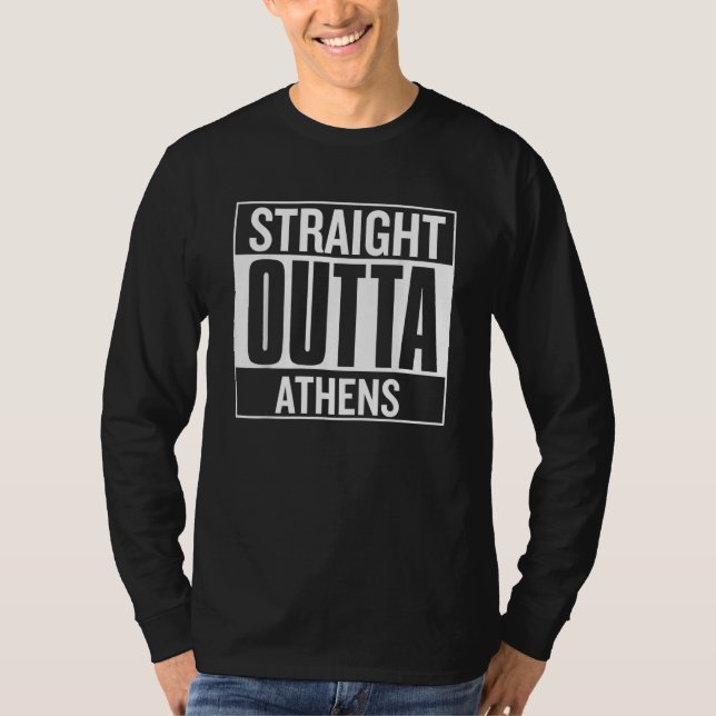Camiseta Straight Outta Athens Proud City of Origin Apparel (Frente)