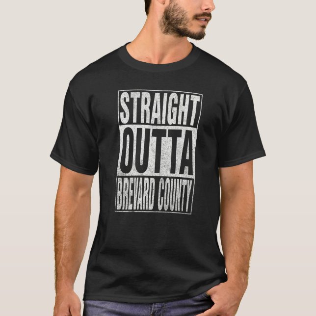 Camiseta STRAIGHT OUTTA BREVARD COUNTY Cool Home Quote   (Frente)