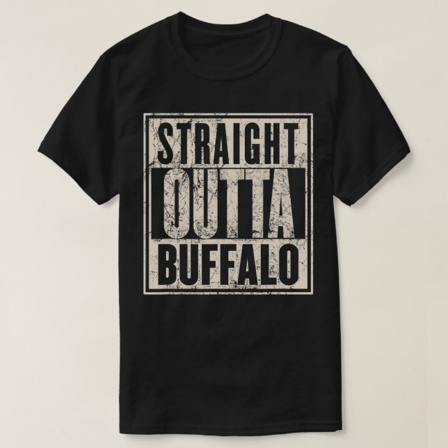 Camiseta Straight Outta BUFFALO Retro Vintage  (Frente do Design)