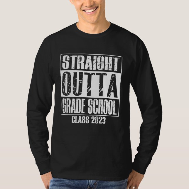 Camiseta Straight Outta Grade School Preschool Graduation S (Frente)