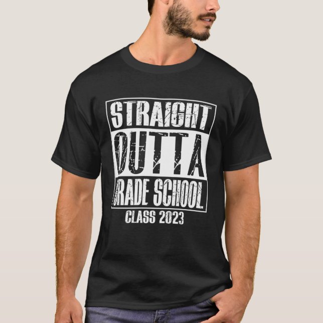 Camiseta Straight Outta Grade School Preschool Graduation S (Frente)