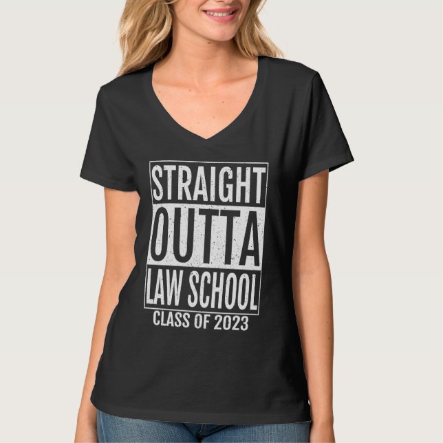 Camiseta Straight Outta Law School Graduation  2023 (Frente)