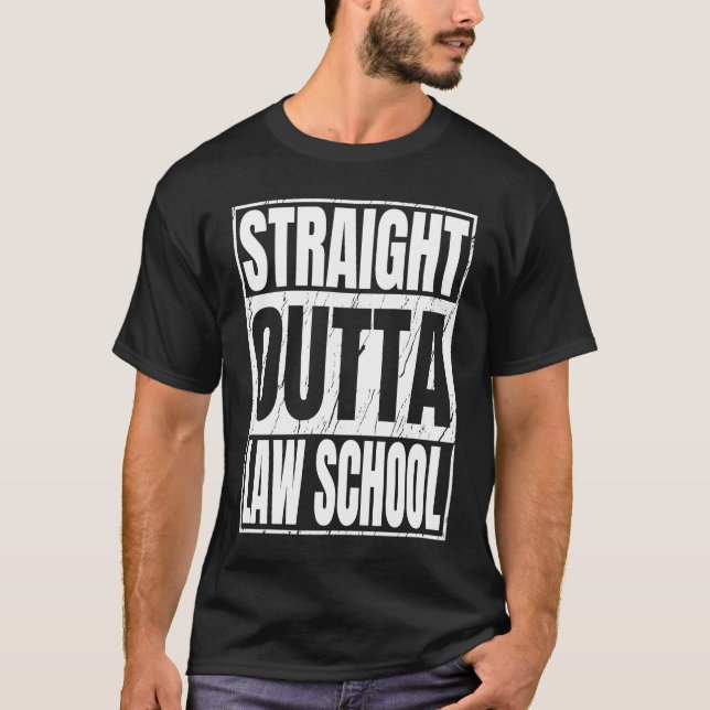 Camiseta Straight Outta Law School Graduation Kids Boys Gir (Frente)