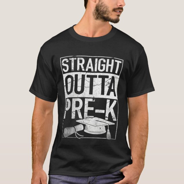 Camiseta Straight Outta Pre K  Preschool Graduation (Frente)