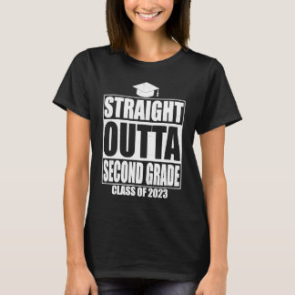 Camiseta Straight Outta Second Grade Graduation 2023  2nd G