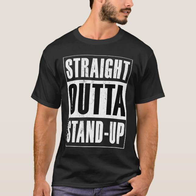 Camiseta Straight Outta Stand up  Agile Scrum  Distressed (Frente)