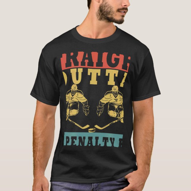 Camiseta Straight Outta The Penalty Box Ice Hockey Player D (Frente)