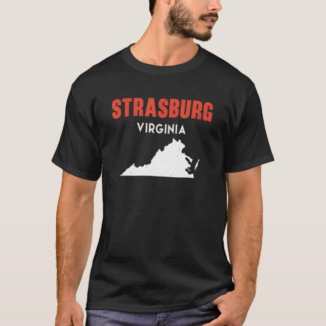 Camiseta Strasburg Virginia Estado Americano Viagem Virgem (Frente)
