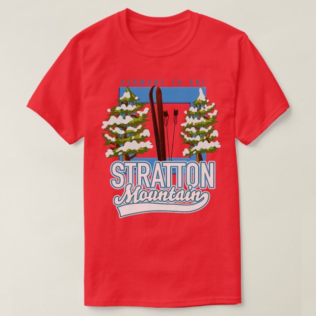 Camiseta Stratton Mountain Vermont Ski (Frente do Design)