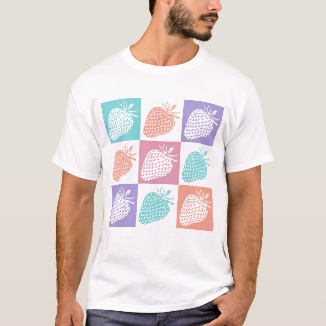 Camiseta Strawberries Colorful Summer (Frente)