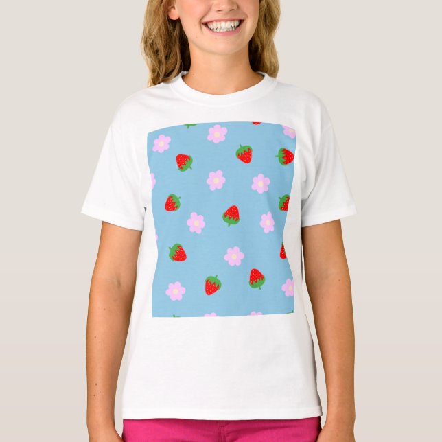 Camiseta Strawberries & Flowers (Frente)