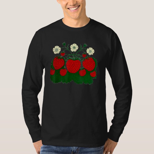Camiseta Strawberry Botanical Illustration Fruit vintage (Frente)