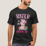 Camiseta Strawberry Cow Sister of the Birthday Girl Sister<br><div class="desc">Irmã de Vaca de Morango da Irmã de Nascimento 1rua.</div>