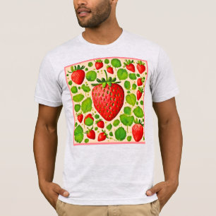 Camiseta Strawberry Dadaist Trabalho de arte