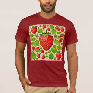Camiseta Strawberry Dadaist Trabalho de arte