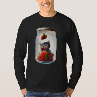 Camiseta Strawberry Ice Cream Sundae Kitten Gelato Berry Ca