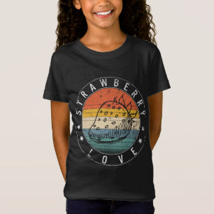Camiseta Strawberry Love Strawberry Heart Love Smily Frui