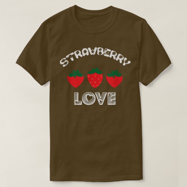 Camiseta Strawberry Love Vegan (Frente do Design)