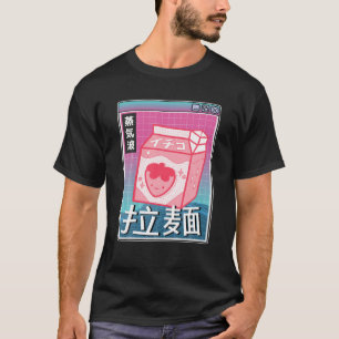 Camiseta Strawberry Milk Digital Japão Estilo Otaku Comput