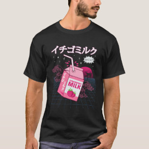Camiseta Strawberry Milk Vaporwave Harajuku