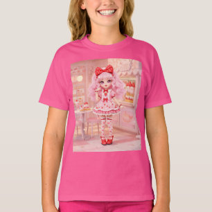 Camiseta Strawberry Milkshake Kawaii Doll