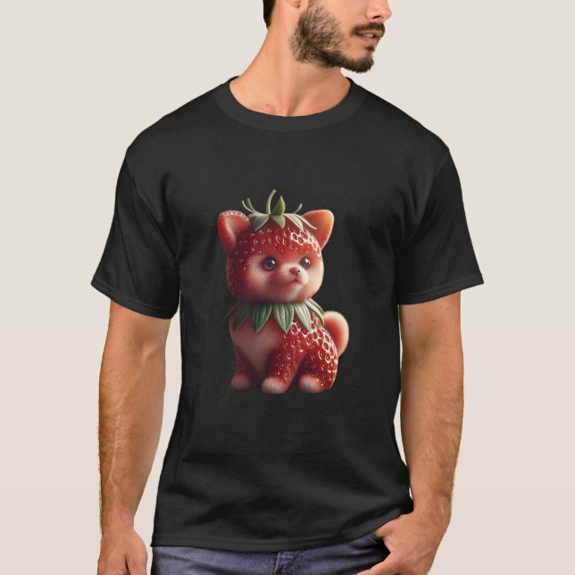 Camiseta Strawberry Pomeranian (Frente)