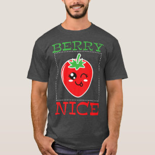 Camiseta Strawberry Pun Vegetarian Vegan Berry nice