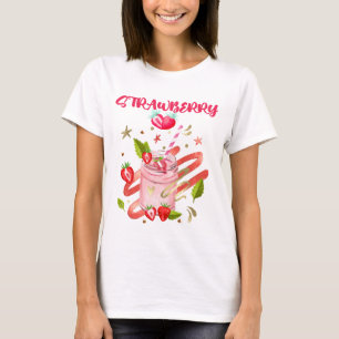 Camiseta Strawberry Smoothie Vibes