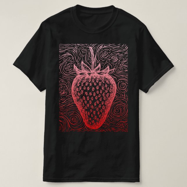 Camiseta strawberry swirls (Frente do Design)