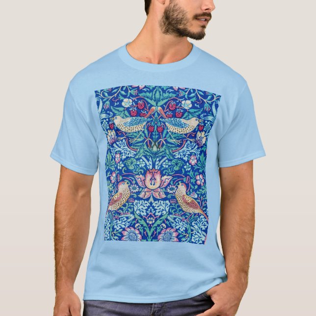 Camiseta Strawberry Thef Blue, William Morris (Frente)