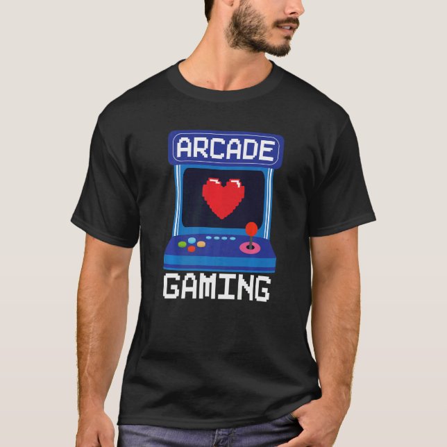 Camiseta Streamer de Nerd de jogos de jogos em Arcade (Frente)