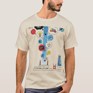 Camiseta Streaming de ideias Geeky - T-shirt de TI minimali
