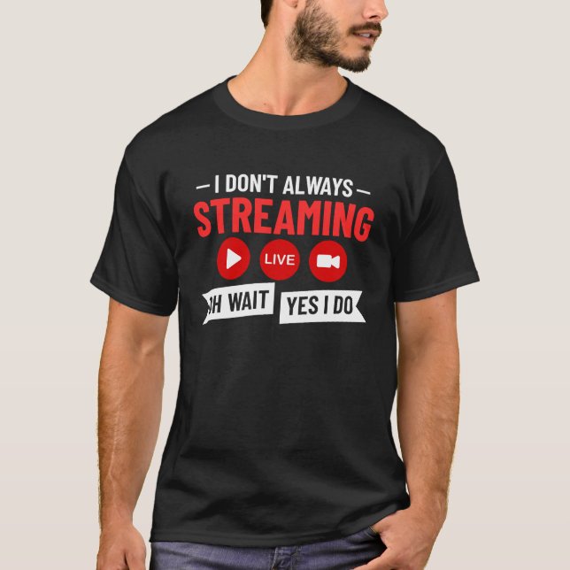 Camiseta Streaming de streaming de jogos - Microfone de víd (Frente)