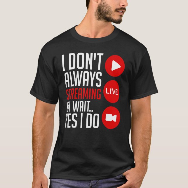 Camiseta Streaming Gaming Streamer Online Video Microphone  (Frente)