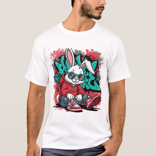 Camiseta Street Art Bunny Swag T-Shirt (Frente)