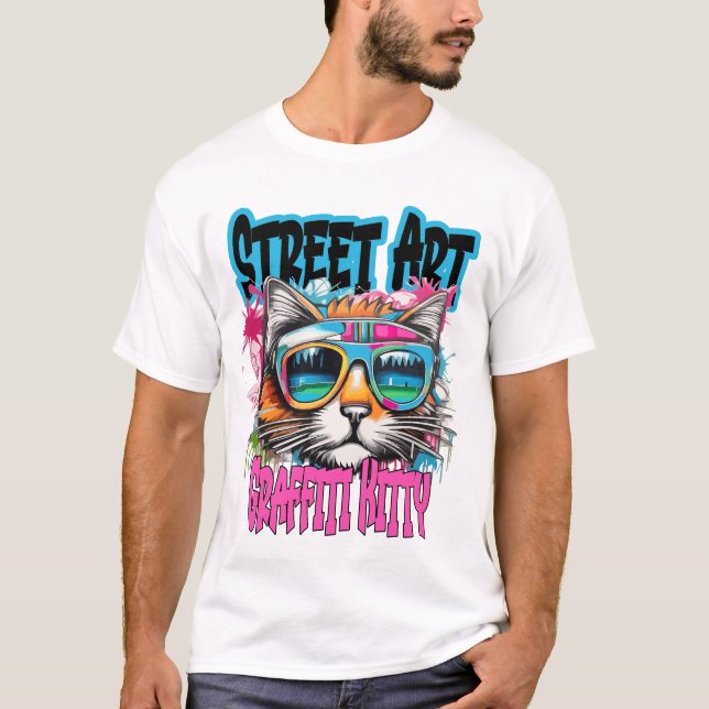 Camiseta Street Art Graffiti Kitty 1 (Frente)