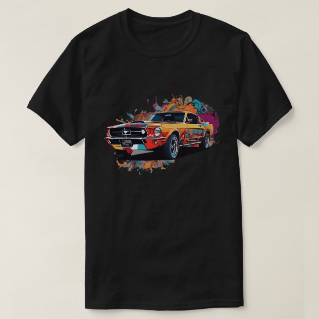 Camiseta Street Art Muscle Car Men's T-Shirt (Frente do Design)