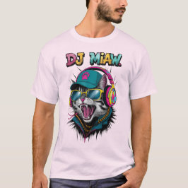 Camiseta Street Cat DJ Attitude – Arte Ousada de Streetwear
