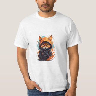 Camiseta Street cat warrior oragen hodie