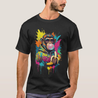 Camiseta Street Rebel Monkey - Banana Madness Grafite Art