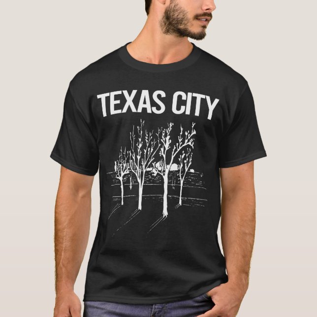 Camiseta Street Trees, Cidade do Texas (Frente)