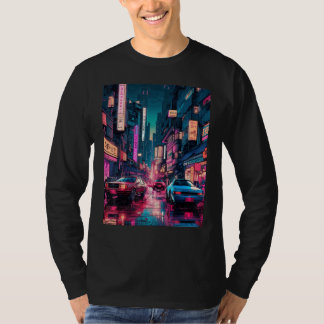 Camiseta Streets of Tokyo Japan Night Scene With Lights - V