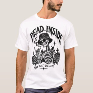 Camiseta Streetwear de Esqueleto Sem Medo Viva Ráp