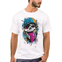 Streetwear do Grafite do Rebel Skull