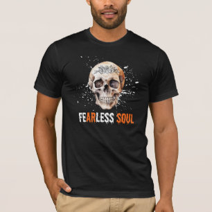 Camiseta Streetwear Floral Caveira Fearless Soul O