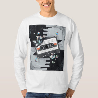 Camiseta Streetwear Gen-Z com Vaporwave Glitt & Tech Vibe