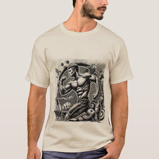 Camiseta Strength Mode: Athletic Energy Design (Frente)