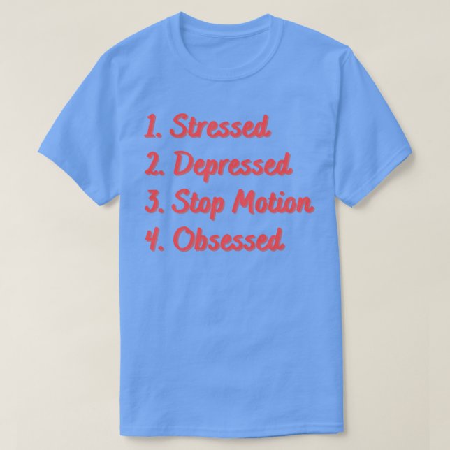 Camiseta Stress Deprimido Interromper Movimento Obcecado (Frente do Design)